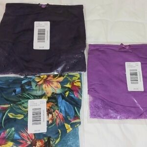 (M) CACIQUE WOMEN'S LACE BACK STRAPPY CHEEKY(3 PAIRS) SIZE 26-28